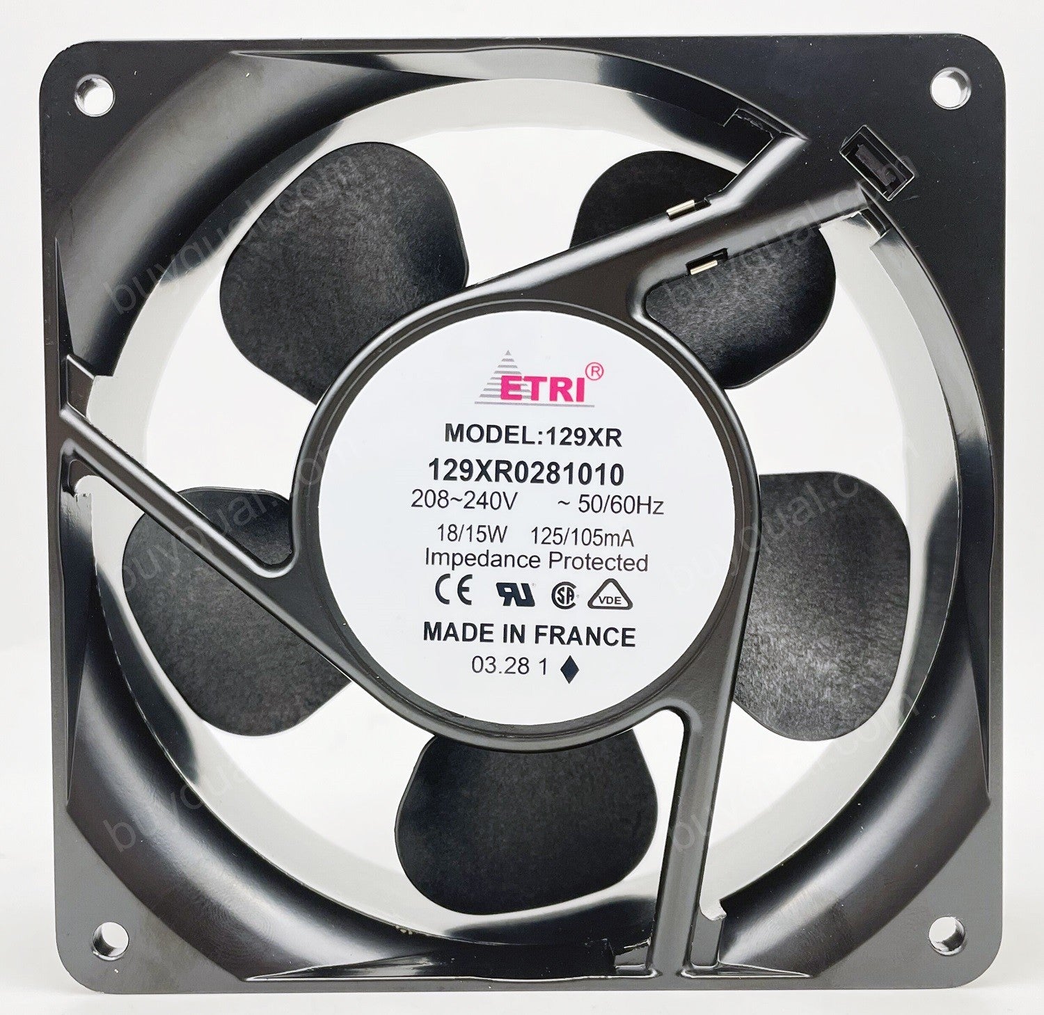 ETRI 129XR0281010 129XR0282010 208/240V 18/15W Cooling Fan - New ETRI 129XR0281010 129XR0282010 208/240V 18/15W Cooling Fan - New